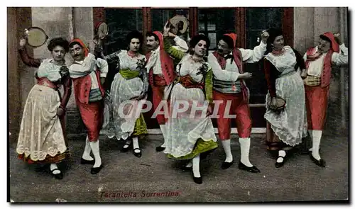 Cartes postales Italie Italia Tarantella Sorrentina Danse Folklore