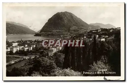 Italia - Italie - Italy - Lugano - Panorama et Mte S Salvatore - Ansichtskarte AK