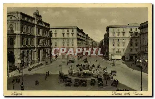 Italie - Italia - Italy - Napoli - Naples - Piazza della Borsa - Ansichtskarte AK