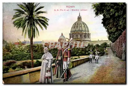 Italia - Italie - Italy - Rome - Roma - S S Pio X ed i Giardini vaticani - Ansichtskarte AK