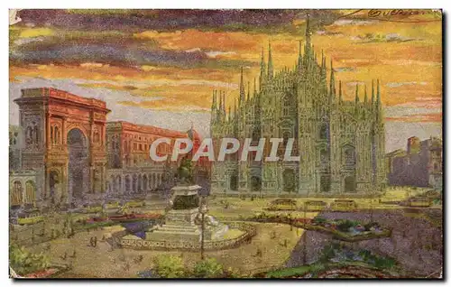 Italia - Italie - Italie - Milan - Milano - Piazza del Duomo - Ansichtskarte AK