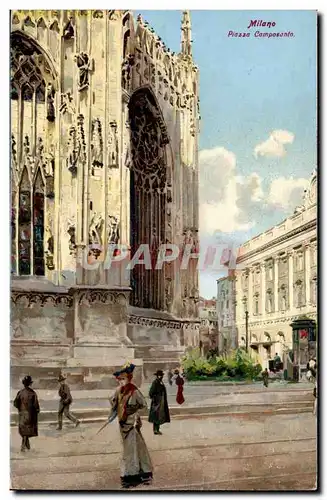 Italia - Italie - Italie - Milan - Milano - Piazza Composanto - Ansichtskarte AK