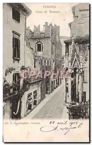 Italia - Italie - Italy - Verona - Casa di Romeo - Cartes postales
