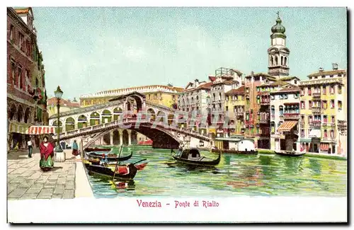 Italia - Italie - Italy - Venice - Venezia - Ponte di Rialto - Ansichtskarte AK