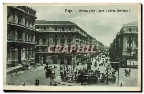 Italia - Italie - Italy - Napoli - Naples - Piazza della Borsa - Ansichtskarte AK