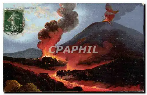 Italia - Italie - Italy - Vesuvio en eruzione - Cartes postales