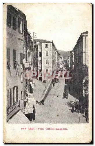 Italia - Italie - Italy - San Remo - Corso Vittorio Emmanuele - Ansichtskarte AK