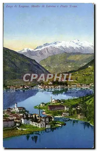 Italia - Italie - Italy - Lago di Lugano - Stretto di Lavena - Ansichtskarte AK