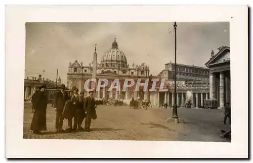 CARTE PHOTO Italia - Italie - Italy - Rome - Roma - Avril 1929 - Place St Pierre Cartes postales