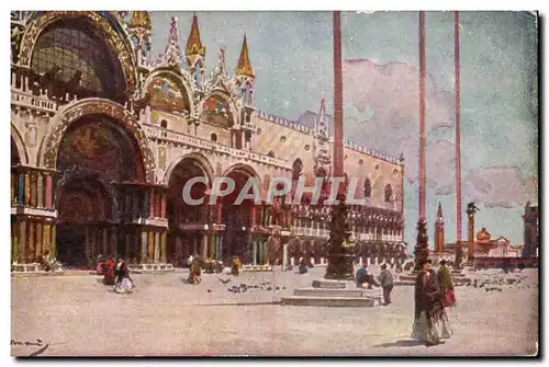 Italia - Italie - Italy - Venice - Venezia - Piazza e Chiesa S Marco - Ansichtskarte AK