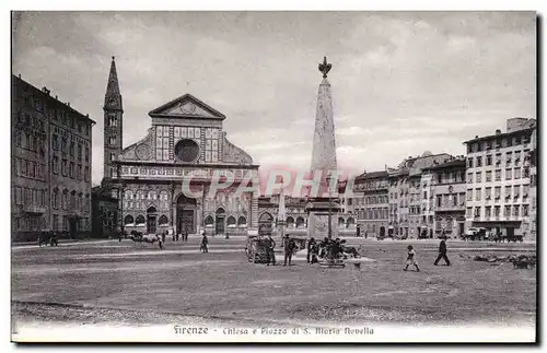 Italia - Italie - Italy - Florence - Firenze - Chiesa e Piazza - Ansichtskarte AK