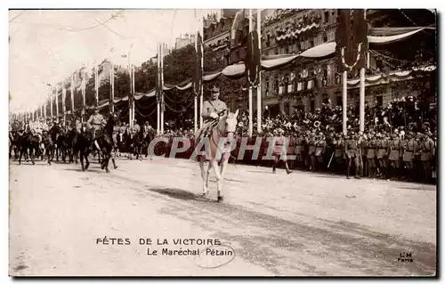 Militaria - Fetes de la Victoire - Marechal Petain - Ansichtskarte AK