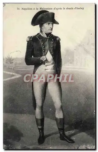 Cartes postales Napoleon Bonaprte a la Malmaison d&#39apres le dessin d&#39Isabey