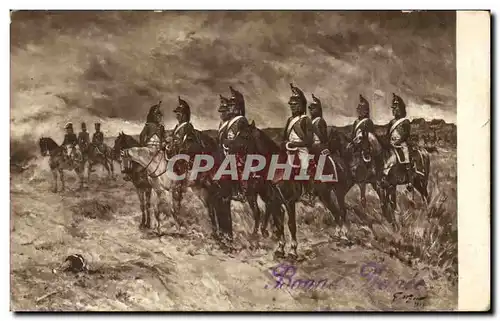 Cartes postales Salons de Paris Hyons Le peloton d&#39escorte Militaria