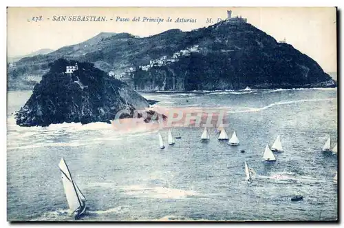 Cartes postales moderne Espagne Espana Spain San Sebastian Paseo del principe de Asturias