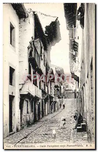 Cartes postales Espagne Spain Espana Fuenterrabia Calle Pampinot viejo Fuenterrabia