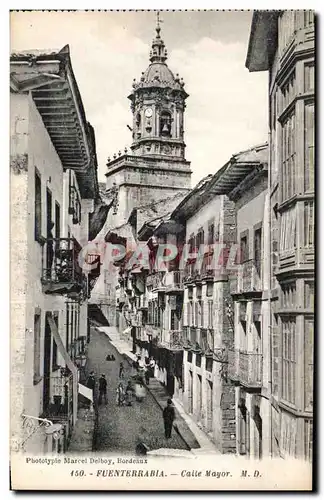 Cartes postales Espagne Spain Espana Fuenterrabia Calle Major