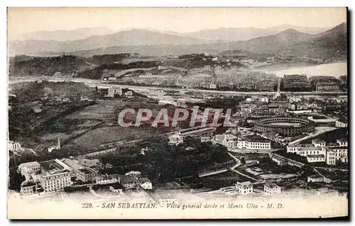 Cartes postales Espagne Spain Espana San Sebastian Vista general desde et Monte Ulia