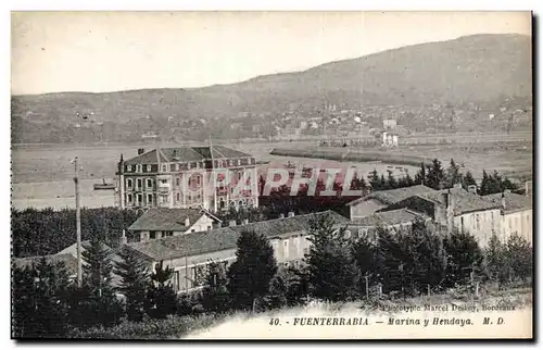 Cartes postales Espagne Spain Espana Fuenterrabia Marina y Hendaya