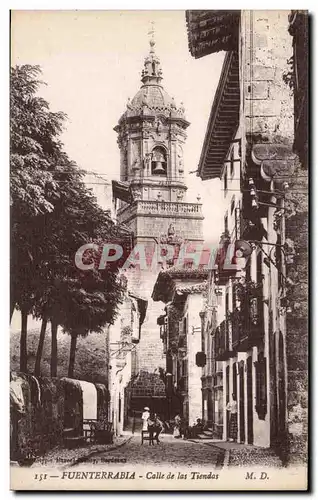 Cartes postales Espagne Spain Espana Fuenterrabia Calle de las Tiendas