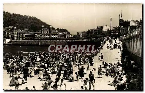 Ansichtskarte AK Espagne Spain Espana San Sebastian Vista parcial de la playa