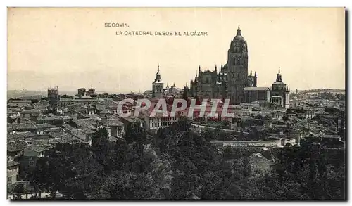 Ansichtskarte AK Espagne Spain Espana Segovia La Catedral desde el Alcazar