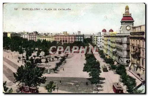 Cartes postales Espagne Espana Spain Barcelona Plaza de Cataluna