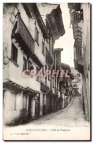 Cartes postales moderne Espagne Espana Spain Fuenterrabia Calle de Pampinot