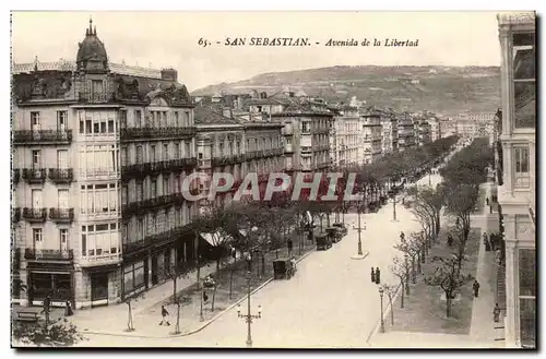 Cartes postales Espagne Espana Spain San Sebastian Avenida de la Libertad