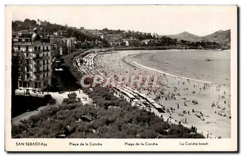 Cartes postales Espagne Espana Spain San Sebastian Playa de la Concha