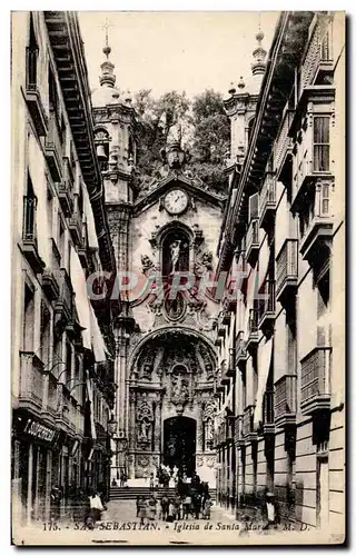 Ansichtskarte AK Espagne Spain Espana San Sebastian Iglesia de Santa Maria