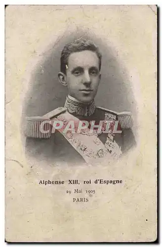 Ansichtskarte AK Espagne Spain Espana Alphonse XIII roi d&#39Espagne 29 mai 1905 Paris