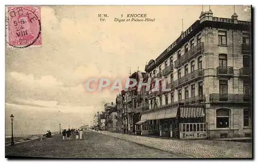 Ansichtskarte AK Belgique Knocke Digue et palace Hotel