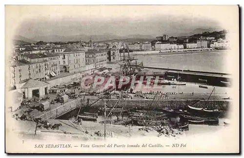 Cartes postales Espagne Spain Espana San Sebastian Vista general del Puerto tomada del Castillo