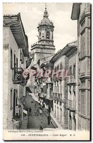 Cartes postales Espagne Spain Espana Fuenterrabia Calle Mayor