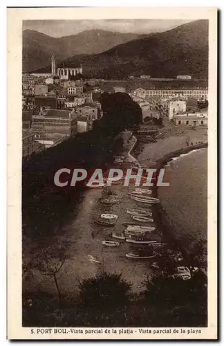 Cartes postales Espagne Spain Espana Port Bou Vista parcial de la platja