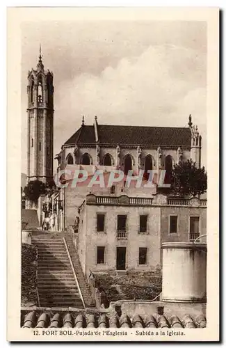 Ansichtskarte AK Espagne Spain Espana Port Bou Pujada de l&#39Esglesia