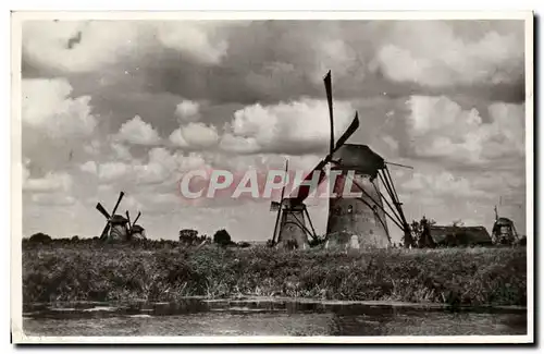 Ansichtskarte AK Holland Molenlandschap Moulin Windmill