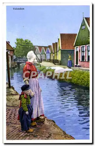 Nederland - Holland - Pays Bas - Volendam - Femme - Cartes postales