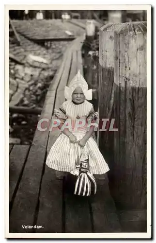 Nederland - Holland - Pays Bas - Volendam- Folklore - Enfants - meid - Kind Cartes postales