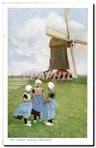 Nederland - Holland - Pays Bas - Folklore - Enfants - meid - Kind - moulin - windmill - windmolen CP