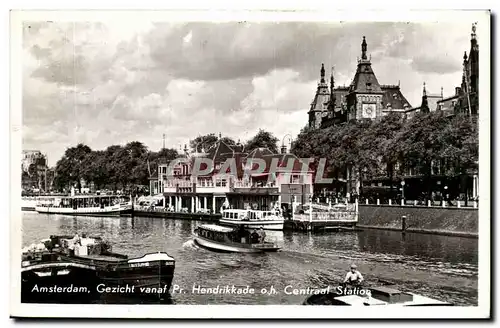 Cartes postales Pays Bas Amsterdam Gezicht vanfa Pr Hendrikkade o h Centraal Station