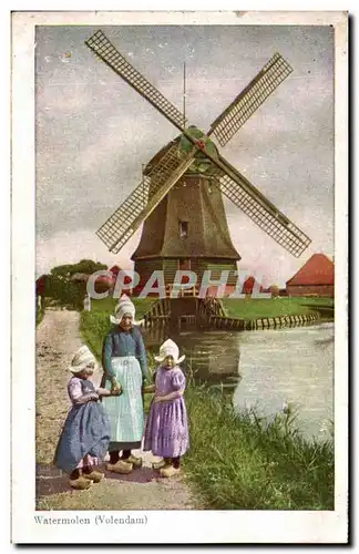 Ansichtskarte AK Pays Bas Watermolen Volendam Moulin windmill