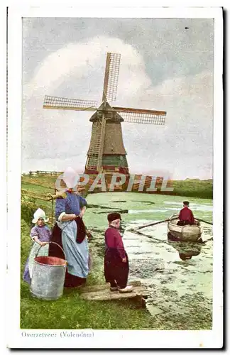 Ansichtskarte AK Pays Bas Overzetveer Volendam Moulin windmill