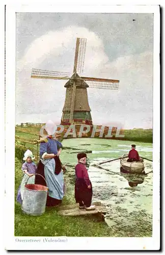 Cartes postales Pays Bas Overzetveer Volendam Moulin windmill
