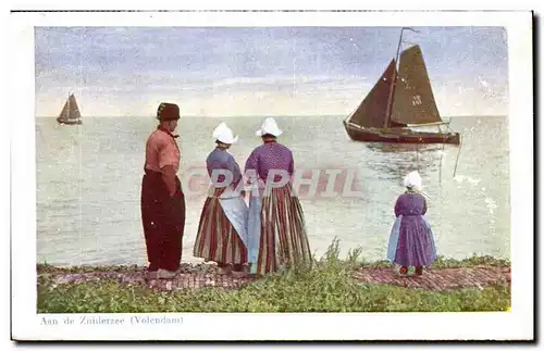 Cartes postales Pays Bas aan de Zuiderzee Volendam Moulin windmill