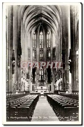 Cartes postales Pays Bas Hertogenbosch Basiliek St Jan Middenchip met Choor