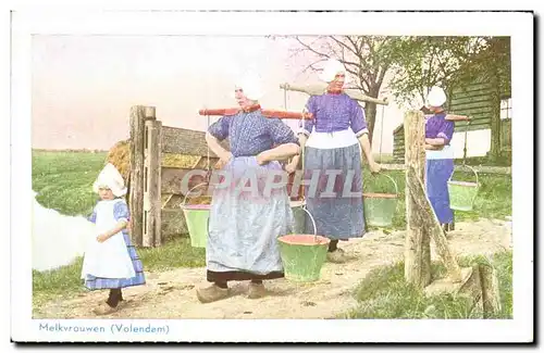 Ansichtskarte AK Pays Bas Melvrouwen Voldendam Holland Folklore Costume