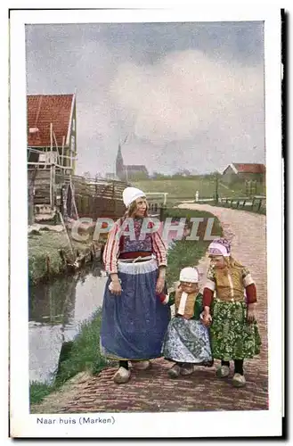 Ansichtskarte AK Pays Bas Naar huis Marken Folklore Costume