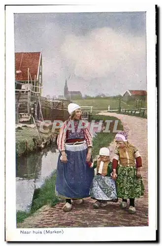 Cartes postales Pays Bas Naar huis Marken Folklore Costume